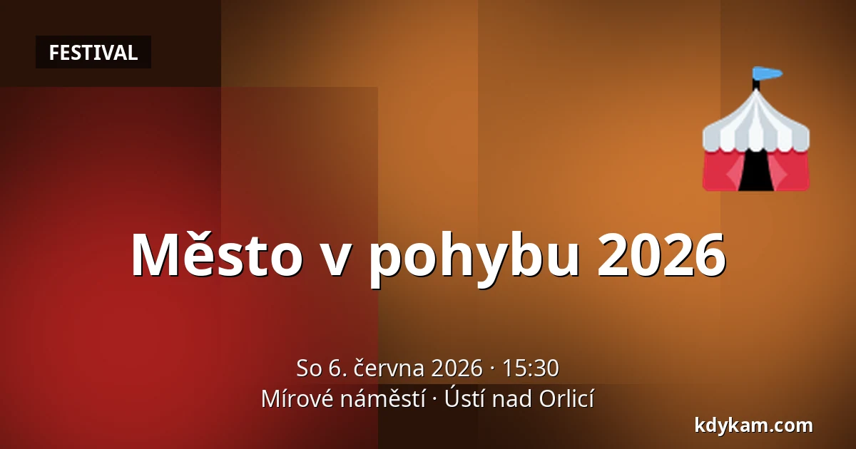 Město v pohybu 2026 — Mírové náměstí, Ústí nad Orlicí