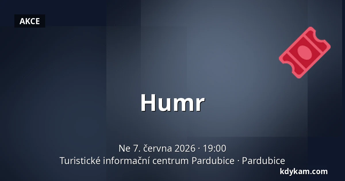Humr — Turistické informační centrum Pardubice, Pardubice
