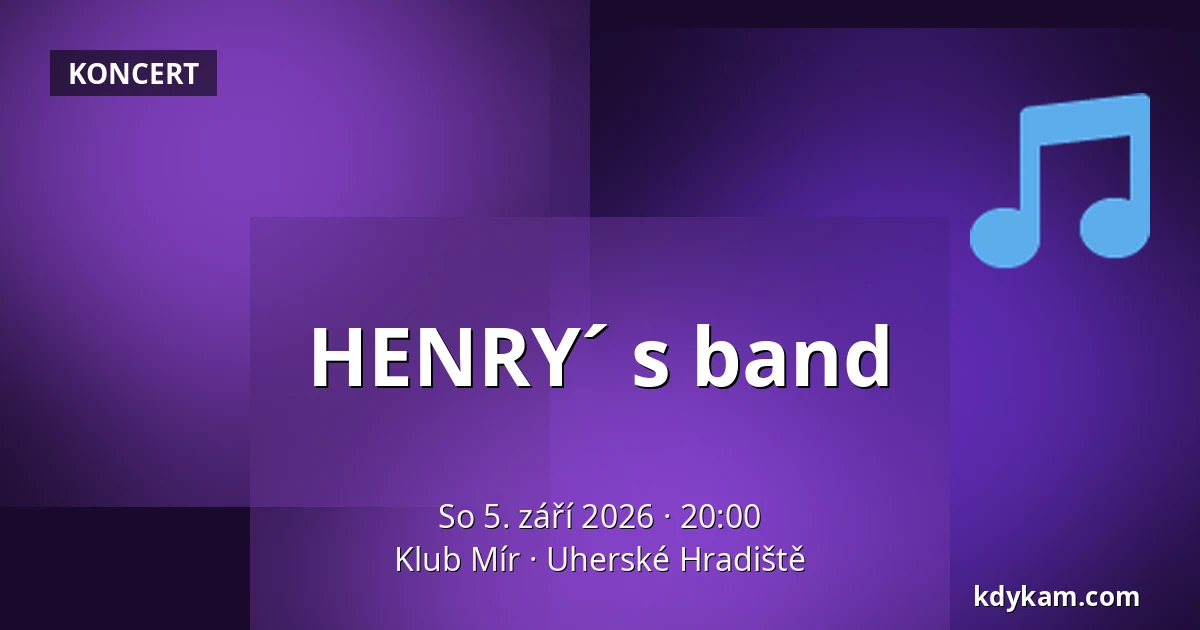 HENRY´ s band — Klub Mír, Uherské Hradiště