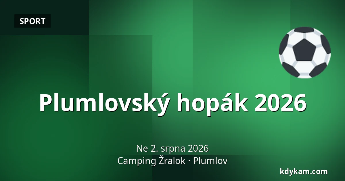 Plumlovský hopák 2026 — Camping Žralok, Plumlov