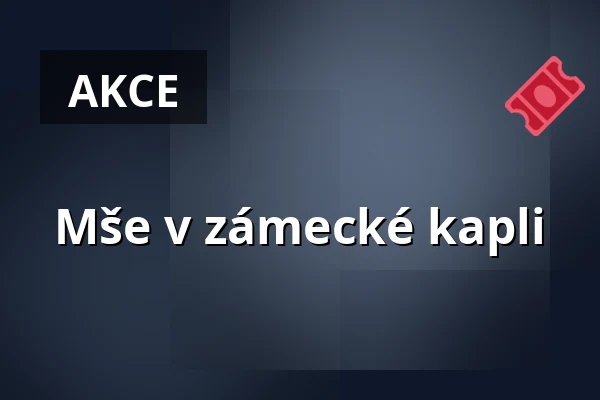Mše v zámecké kapli — Nádvoří uherčického zámku, Uherčice