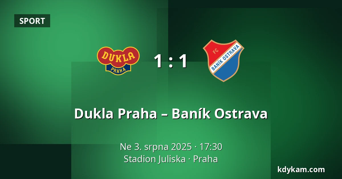 Dukla Praha – Baník Ostrava — Stadion Juliska, Praha