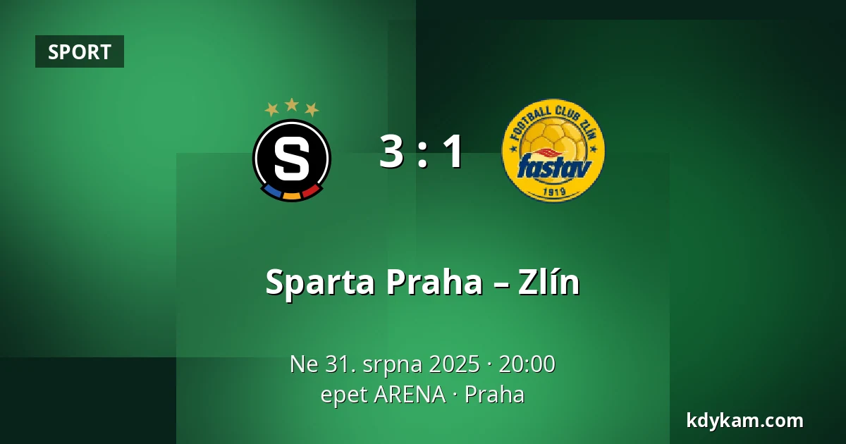 Sparta Praha – Zlín — epet ARENA, Praha