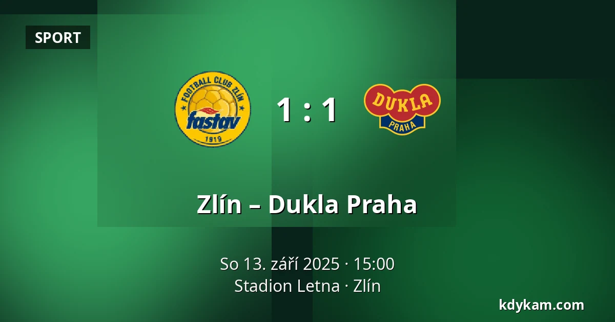 Zlín – Dukla Praha — Stadion Letna, Zlín