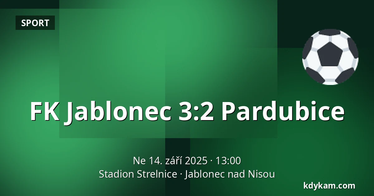 FK Jablonec – Pardubice — Stadion Strelnice, Jablonec nad Nisou