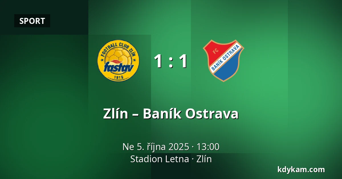 Zlín – Baník Ostrava — Stadion Letna, Zlín