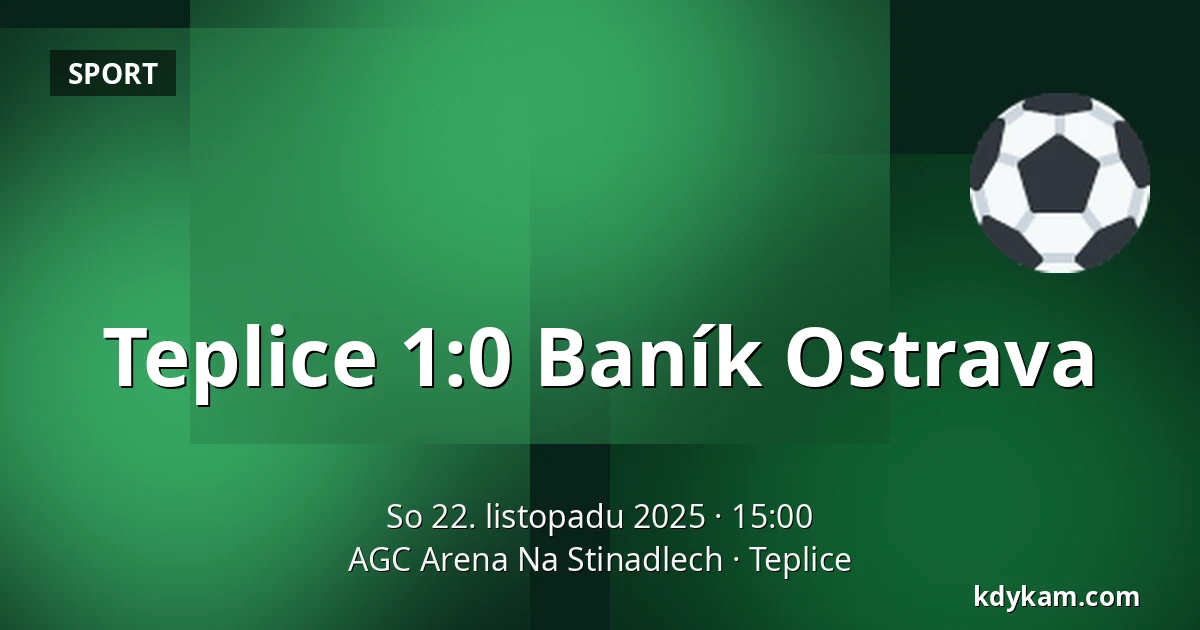 Teplice – Baník Ostrava — AGC Arena Na Stinadlech, Teplice