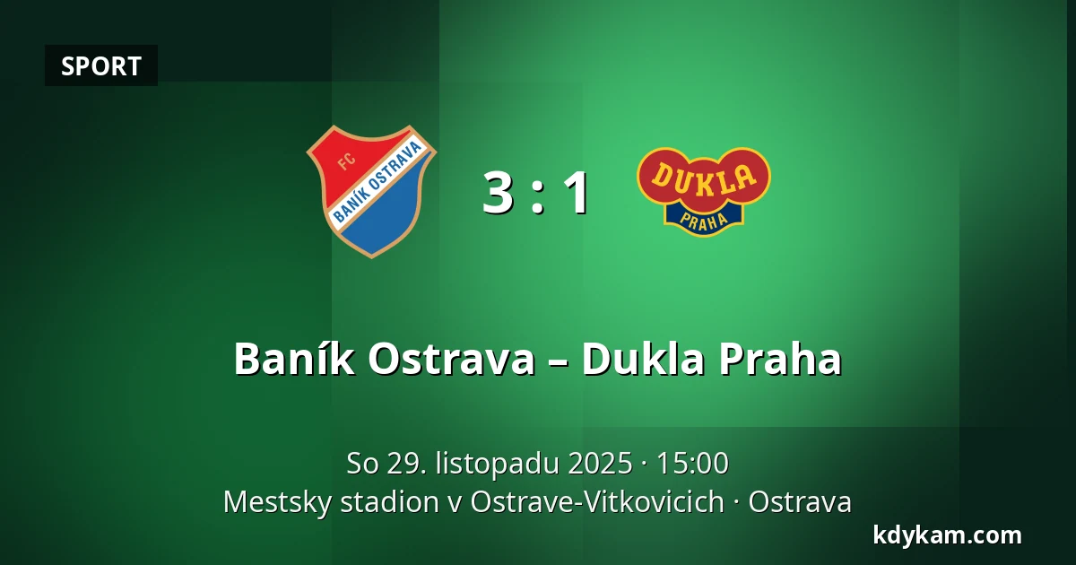 Baník Ostrava – Dukla Praha — Mestsky stadion v Ostrave-Vitkovicich, Ostrava