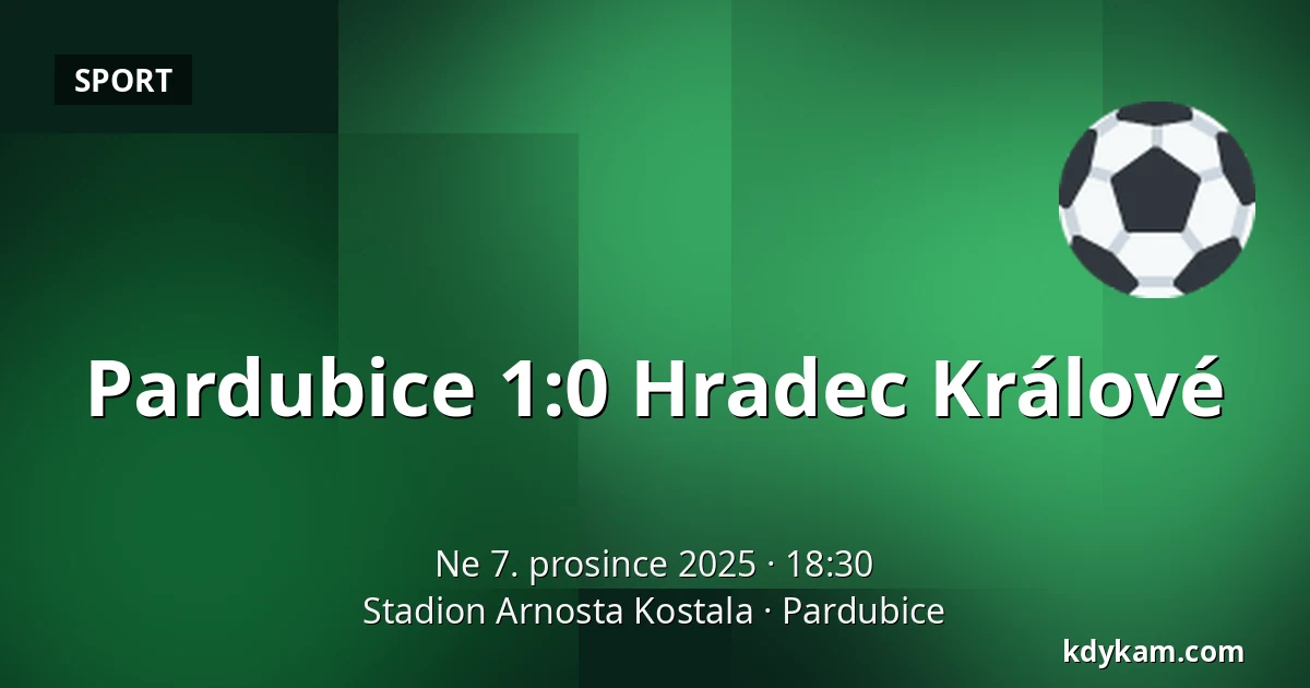 Pardubice – Hradec Králové — Stadion Arnosta Kostala, Pardubice