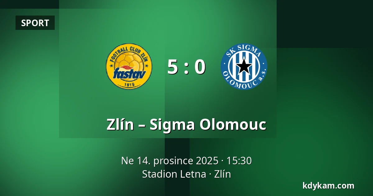 Zlín – Sigma Olomouc — Stadion Letna, Zlín