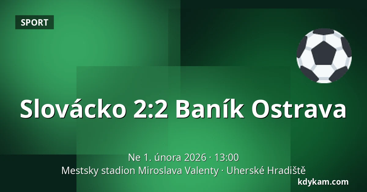 Slovácko – Baník Ostrava — Mestsky stadion Miroslava Valenty, Uherské Hradiště