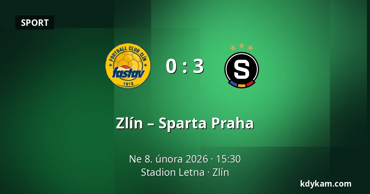 Zlín – Sparta Praha — Stadion Letna, Zlín