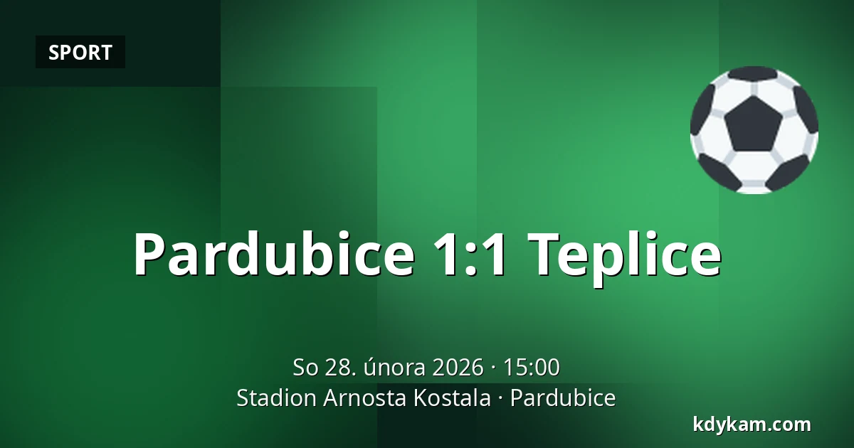 Pardubice – Teplice — Stadion Arnosta Kostala, Pardubice