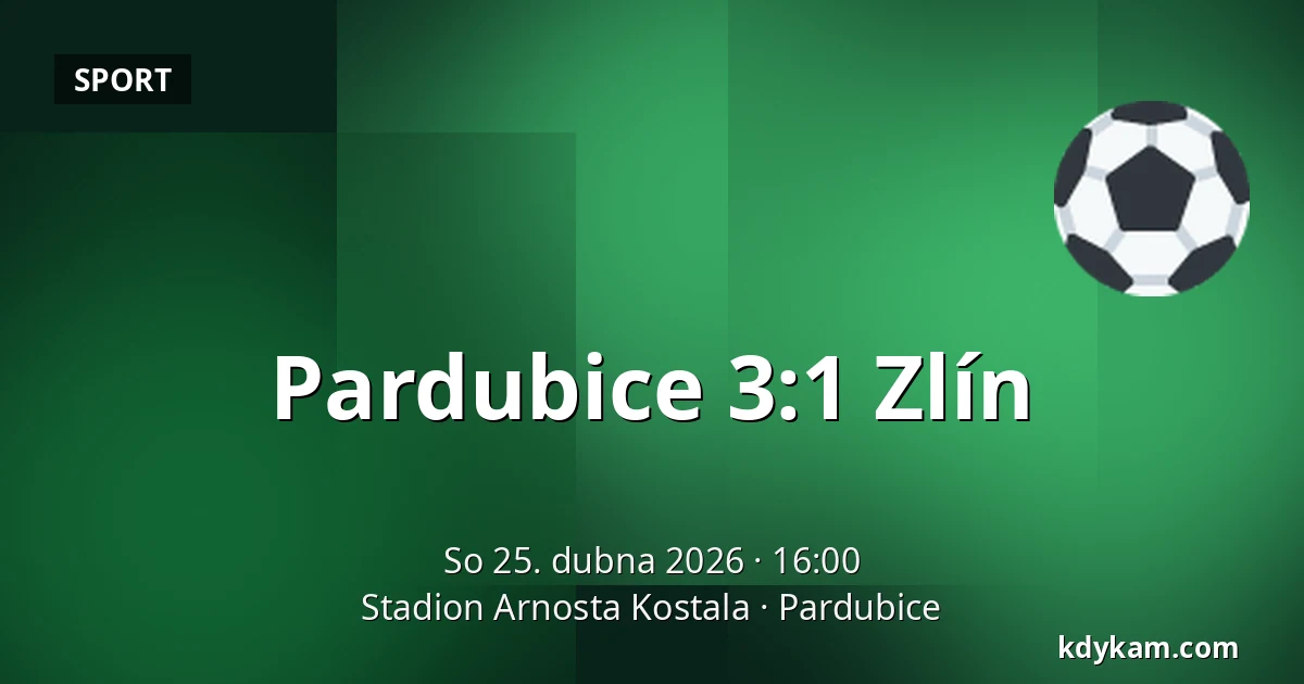 Pardubice – Zlín — Stadion Arnosta Kostala, Pardubice