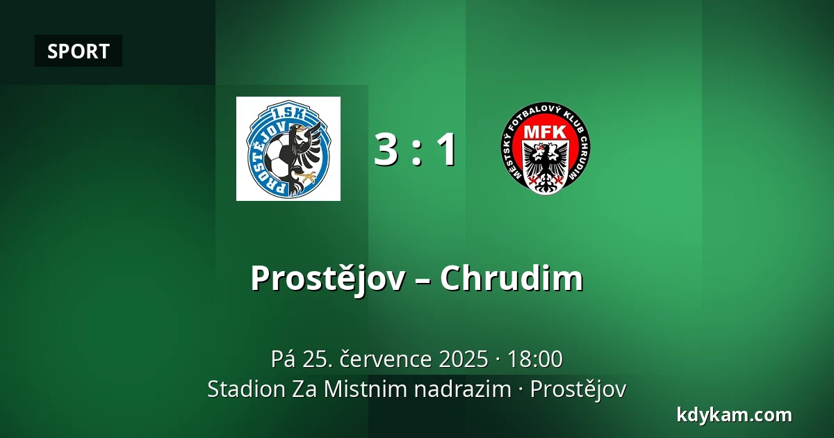 Prostějov – Chrudim — Stadion Za Mistnim nadrazim, Prostějov
