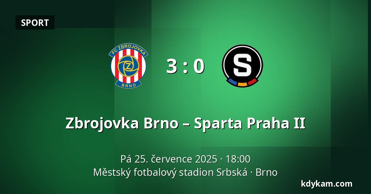 Zbrojovka Brno – Sparta Praha II — Městský fotbalový stadion Srbská, Brno