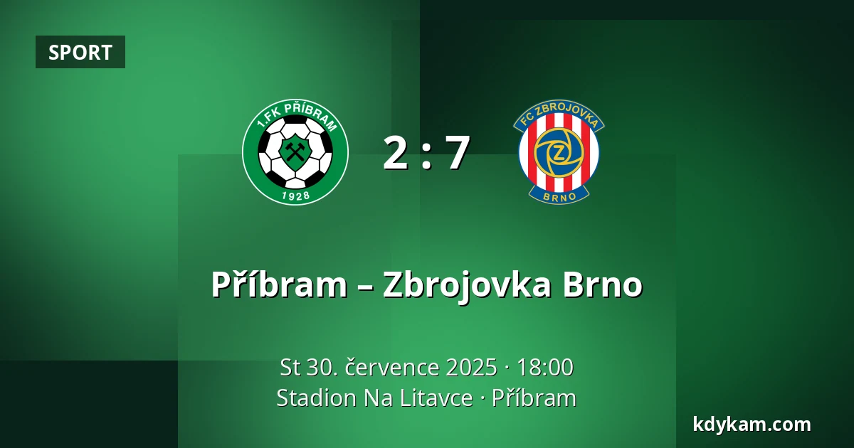 Příbram – Zbrojovka Brno — Stadion Na Litavce, Příbram