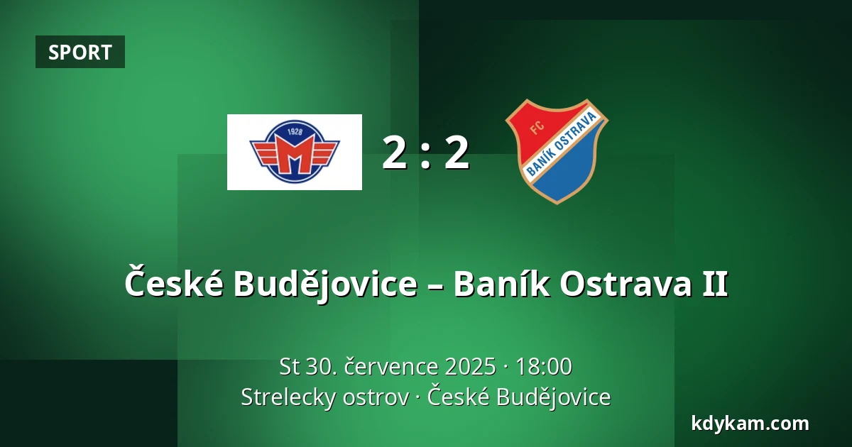 České Budějovice – Baník Ostrava II — Strelecky ostrov, České Budějovice