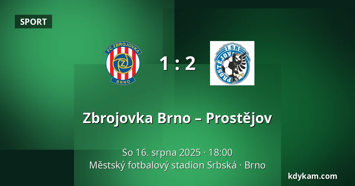 Zbrojovka Brno – Prostějov — Městský fotbalový stadion Srbská, Brno