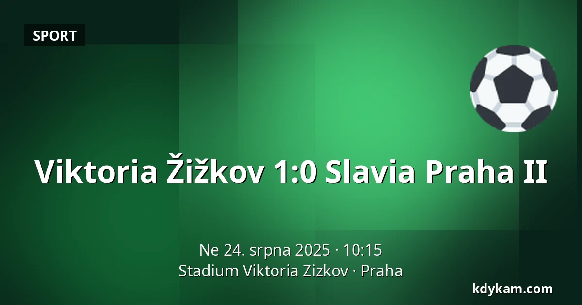 Viktoria Žižkov – Slavia Praha II — FK Viktoria Žižkov, Praha