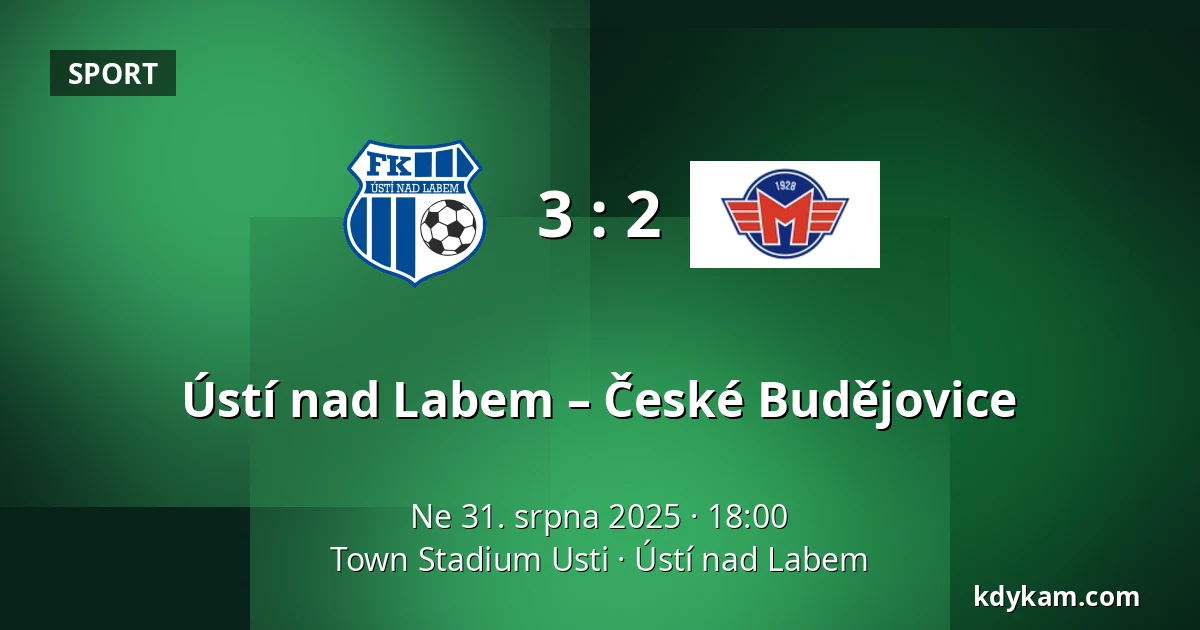 Ústí nad Labem – České Budějovice — Town Stadium Usti, Ústí nad Labem