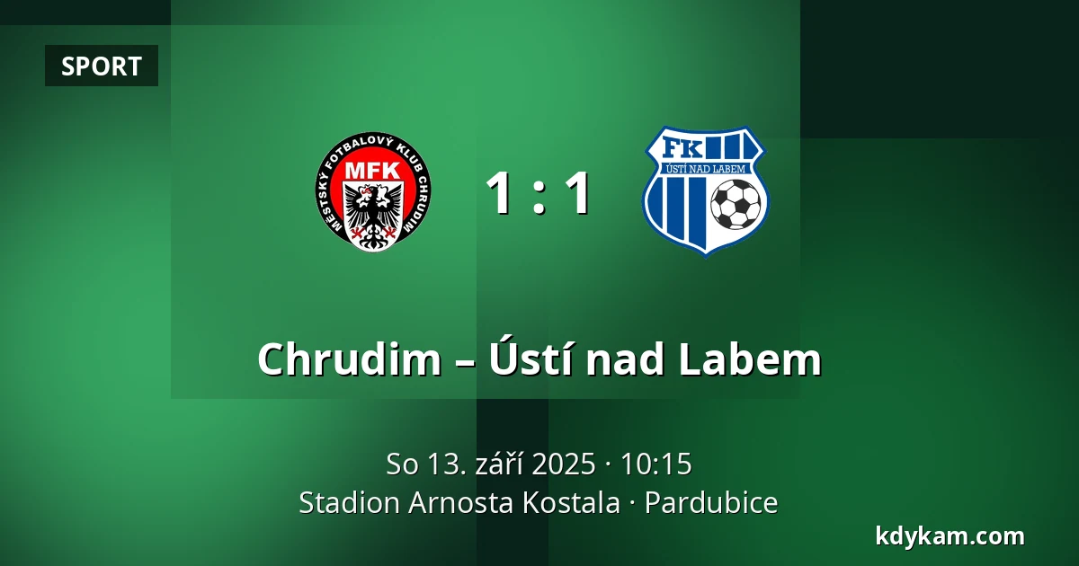Chrudim – Ústí nad Labem — Stadion Arnosta Kostala, Pardubice