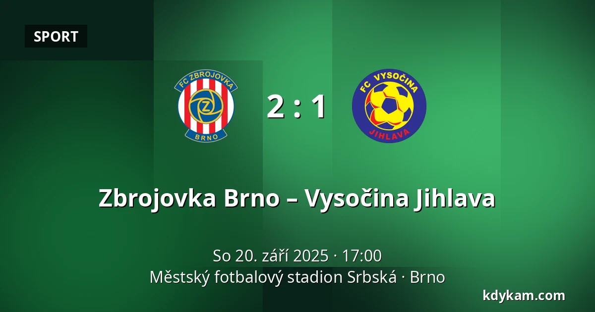 Zbrojovka Brno – Vysočina Jihlava — Městský fotbalový stadion Srbská, Brno