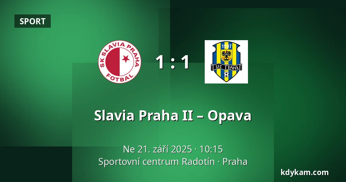 Slavia Praha II – Opava — Sportovní centrum Radotín, Praha