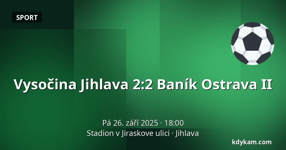 Vysočina Jihlava – Baník Ostrava II — Stadion v Jiraskove ulici, Jihlava