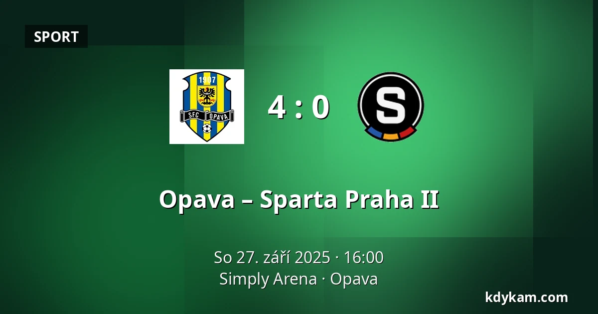 Opava – Sparta Praha II — Simply Arena, Opava