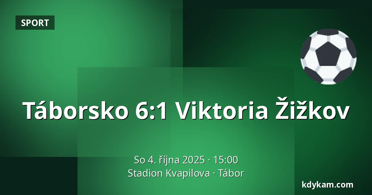 Táborsko – Viktoria Žižkov — Stadion Kvapilova, Tábor