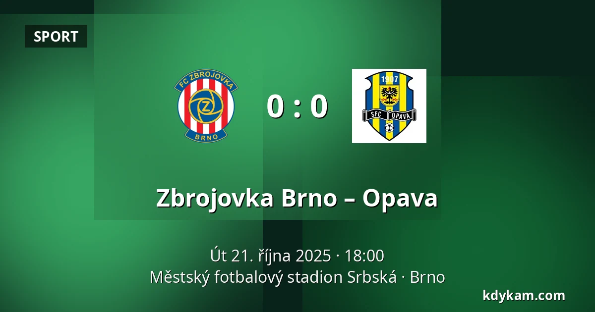 Zbrojovka Brno – Opava — Městský fotbalový stadion Srbská, Brno
