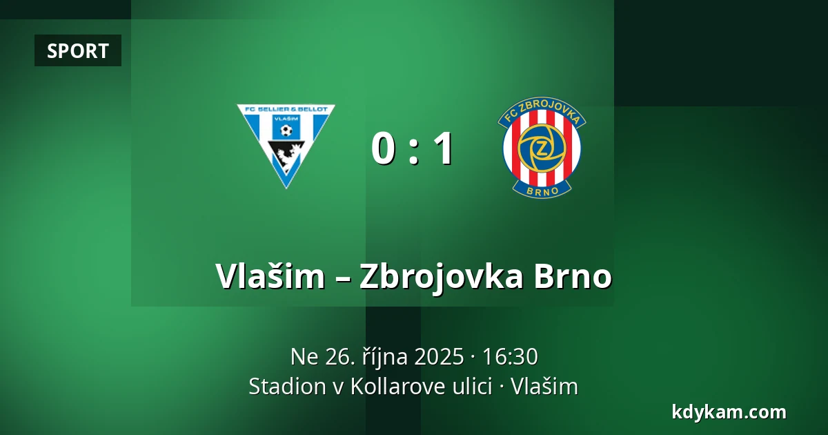 Vlašim – Zbrojovka Brno — Stadion v Kollarove ulici, Vlašim