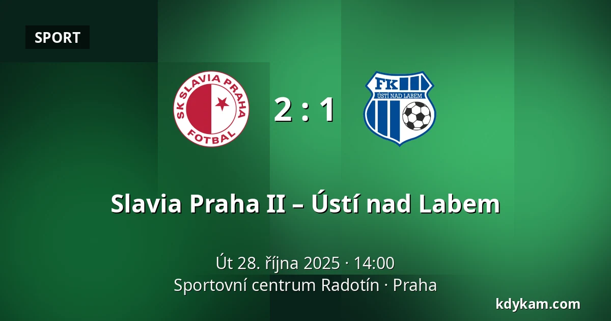 Slavia Praha II – Ústí nad Labem — Sportovní centrum Radotín, Praha