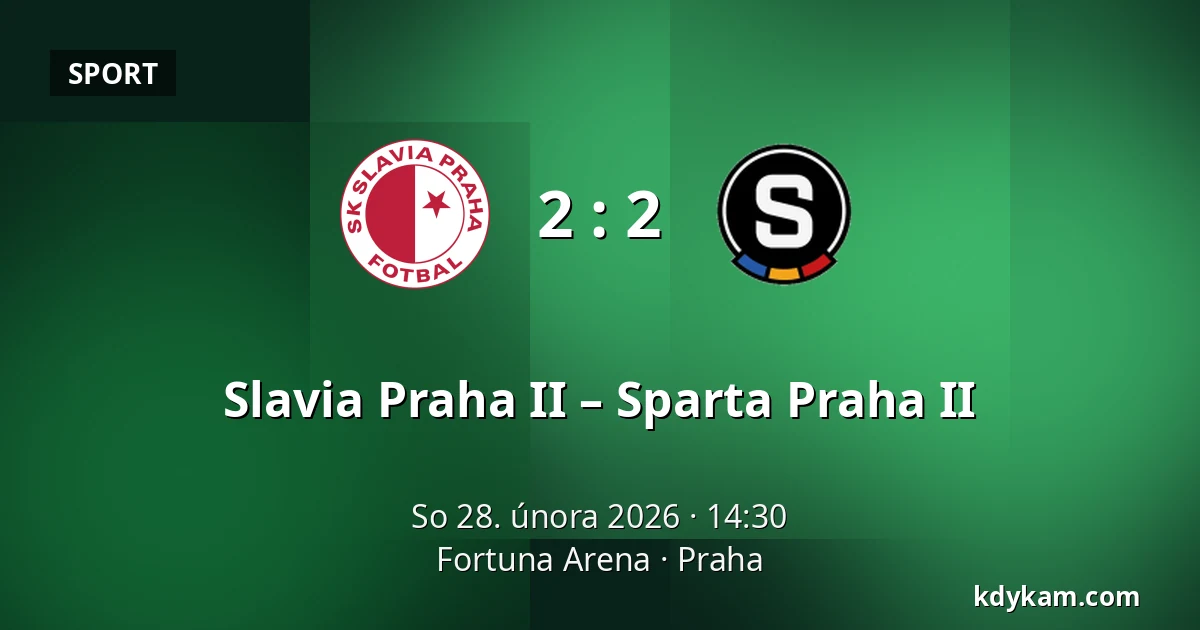 Slavia Praha II – Sparta Praha II — Fortuna Arena, Praha