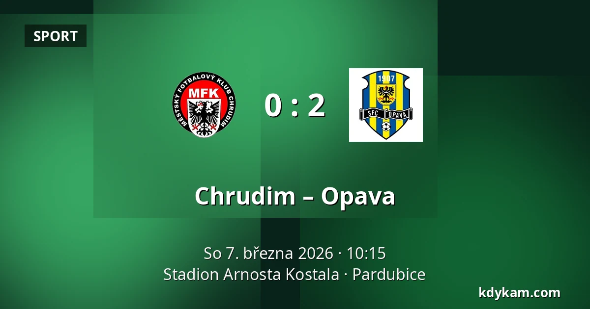 Chrudim – Opava — Stadion Arnosta Kostala, Pardubice