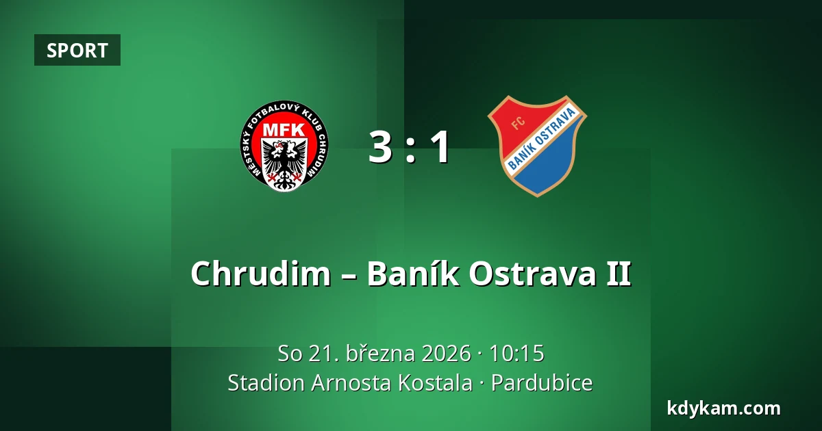Chrudim – Baník Ostrava II — Stadion Arnosta Kostala, Pardubice