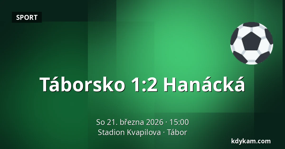 Táborsko – Hanácká — Stadion Kvapilova, Tábor
