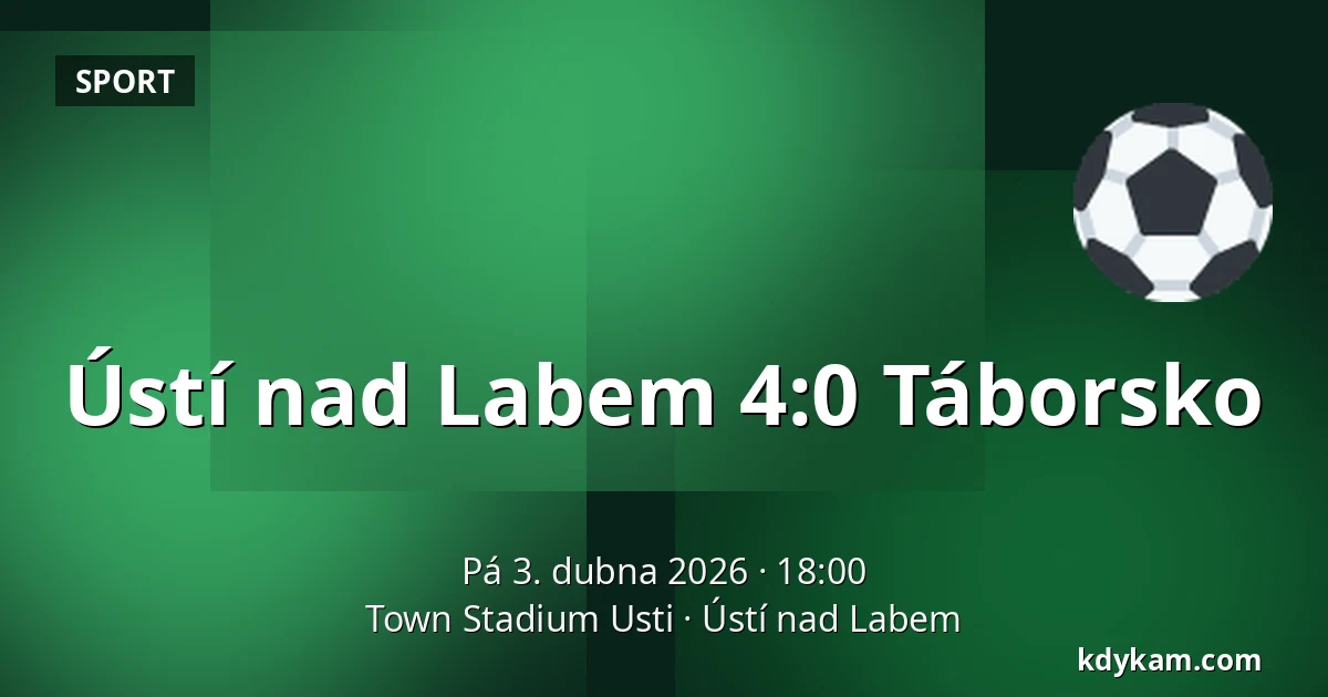 Ústí nad Labem – Táborsko — Town Stadium Usti, Ústí nad Labem