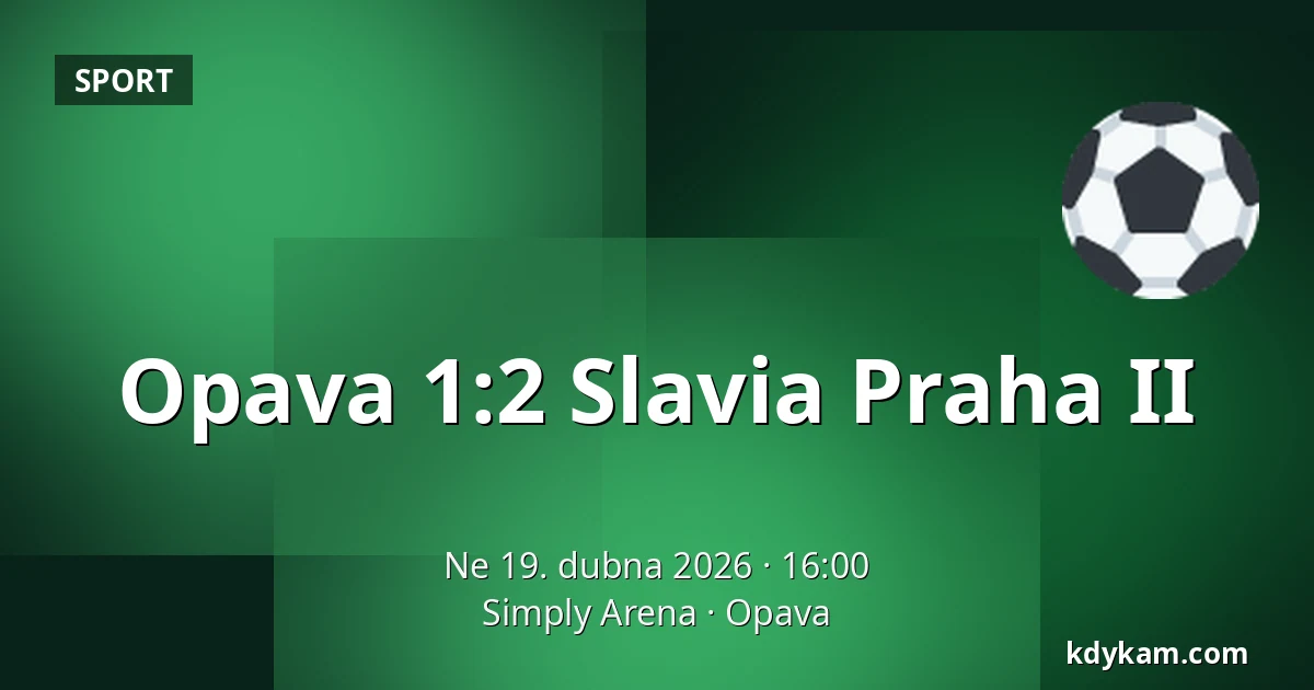 Opava – Slavia Praha II — Simply Arena, Opava