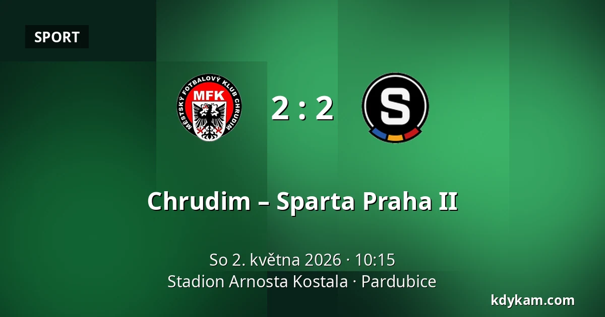 Chrudim – Sparta Praha II — Stadion Arnosta Kostala, Pardubice