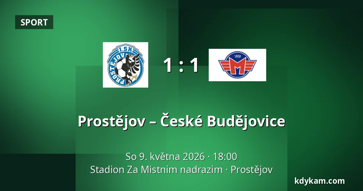 Prostějov – České Budějovice — Stadion Za Mistnim nadrazim, Prostějov