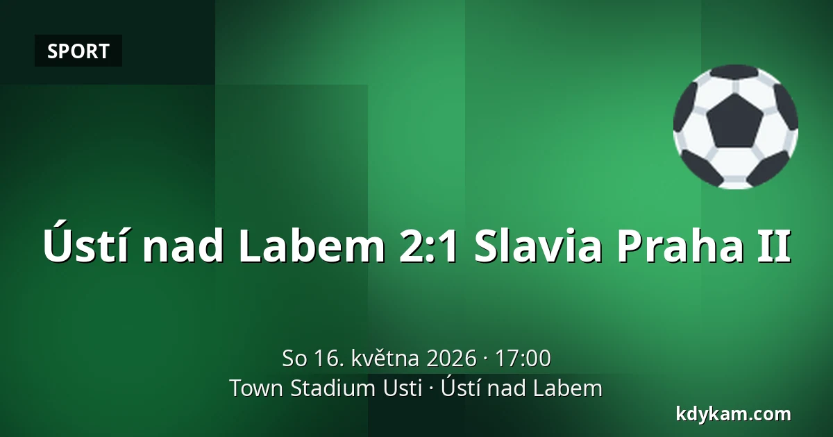 Ústí nad Labem – Slavia Praha II — Town Stadium Usti, Ústí nad Labem