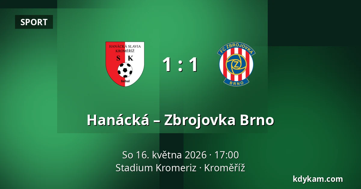 Hanácká – Zbrojovka Brno — Stadium Kromeriz, Kroměříž