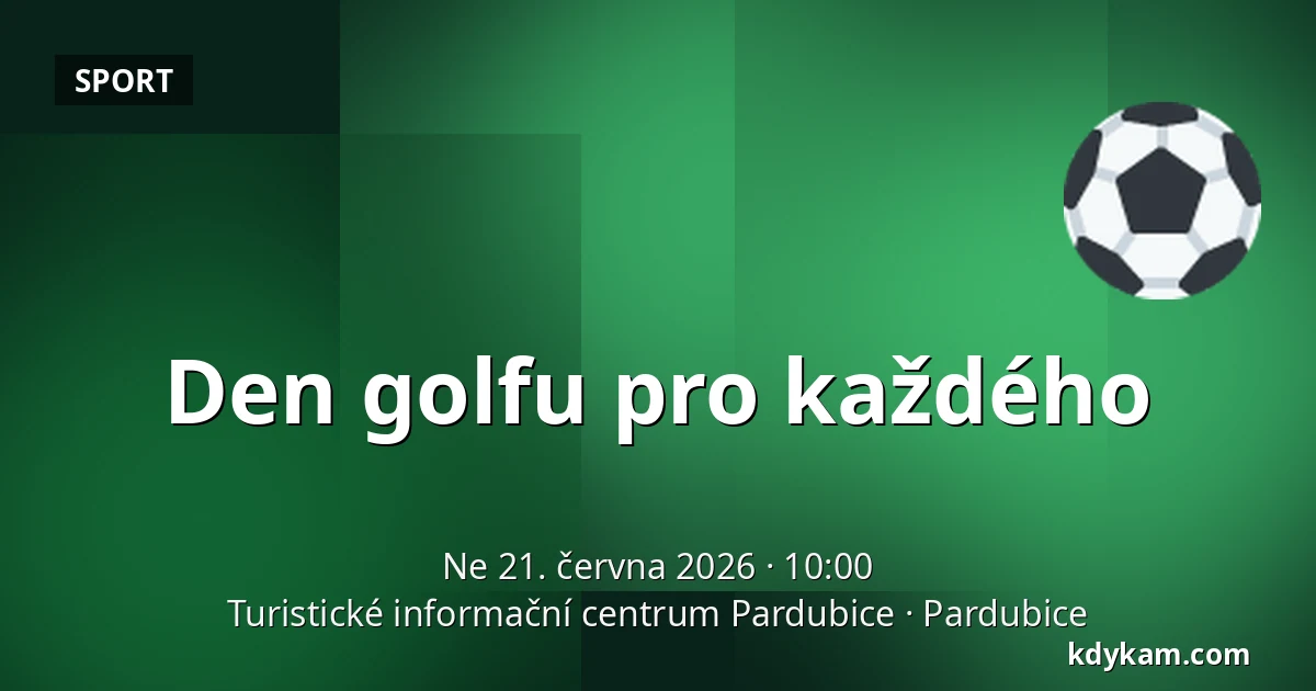 Den golfu pro každého — Turistické informační centrum Pardubice, Pardubice