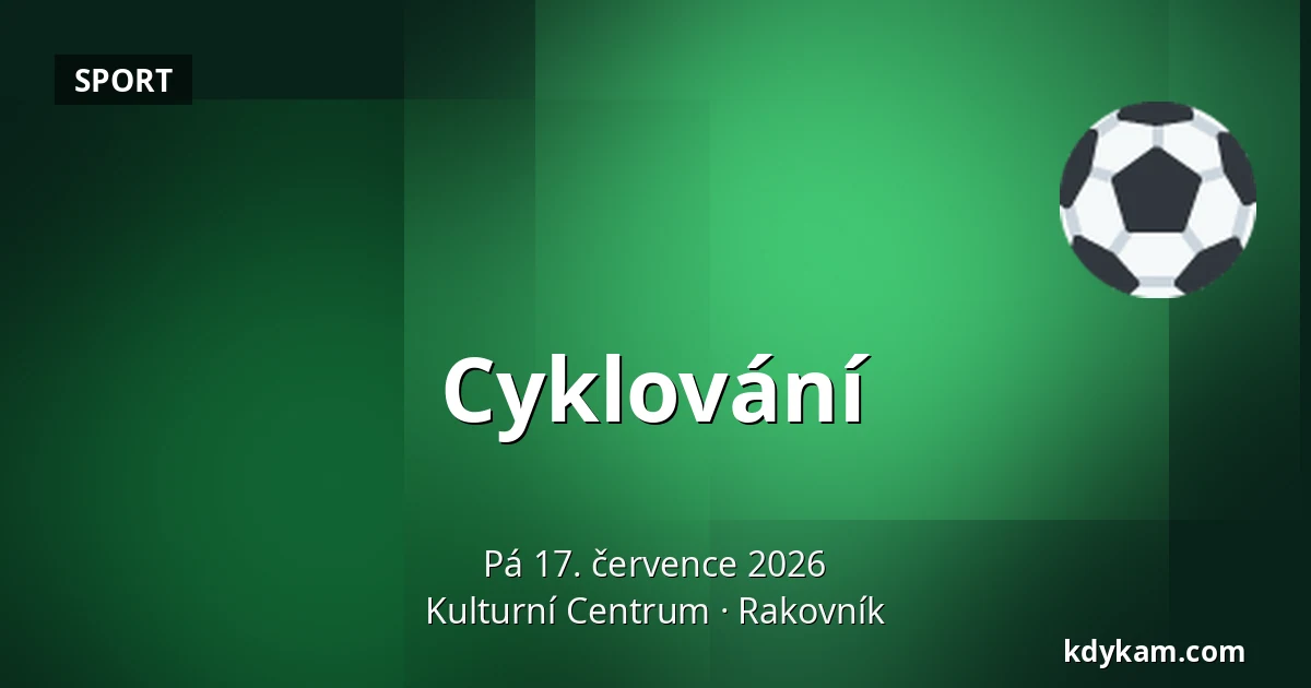 Cyklování — Kulturní Centrum, Rakovník