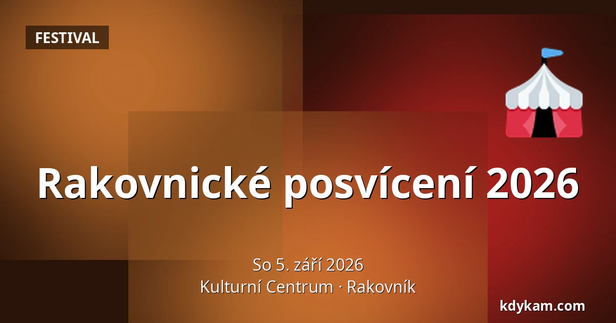 Rakovnické posvícení 2026 — Kulturní Centrum, Rakovník