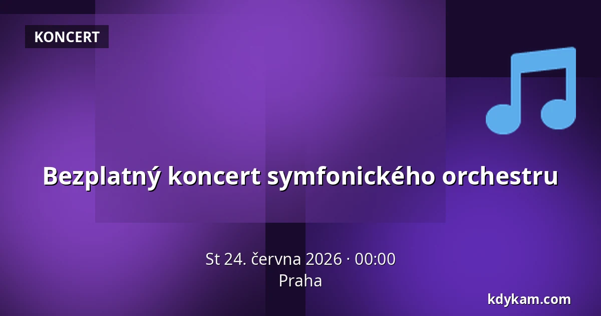 Bezplatný koncert symfonického orchestru — Praha