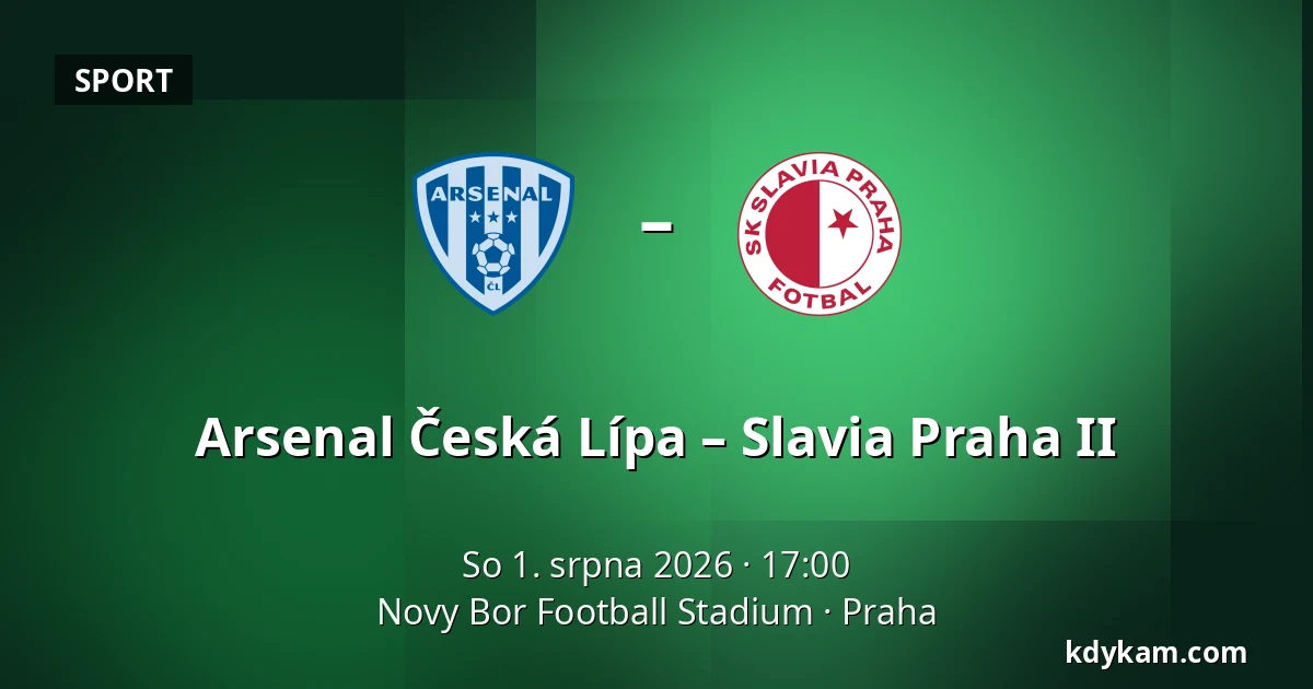 Arsenal Česká Lípa – Slavia Praha II — Novy Bor Football Stadium, Praha