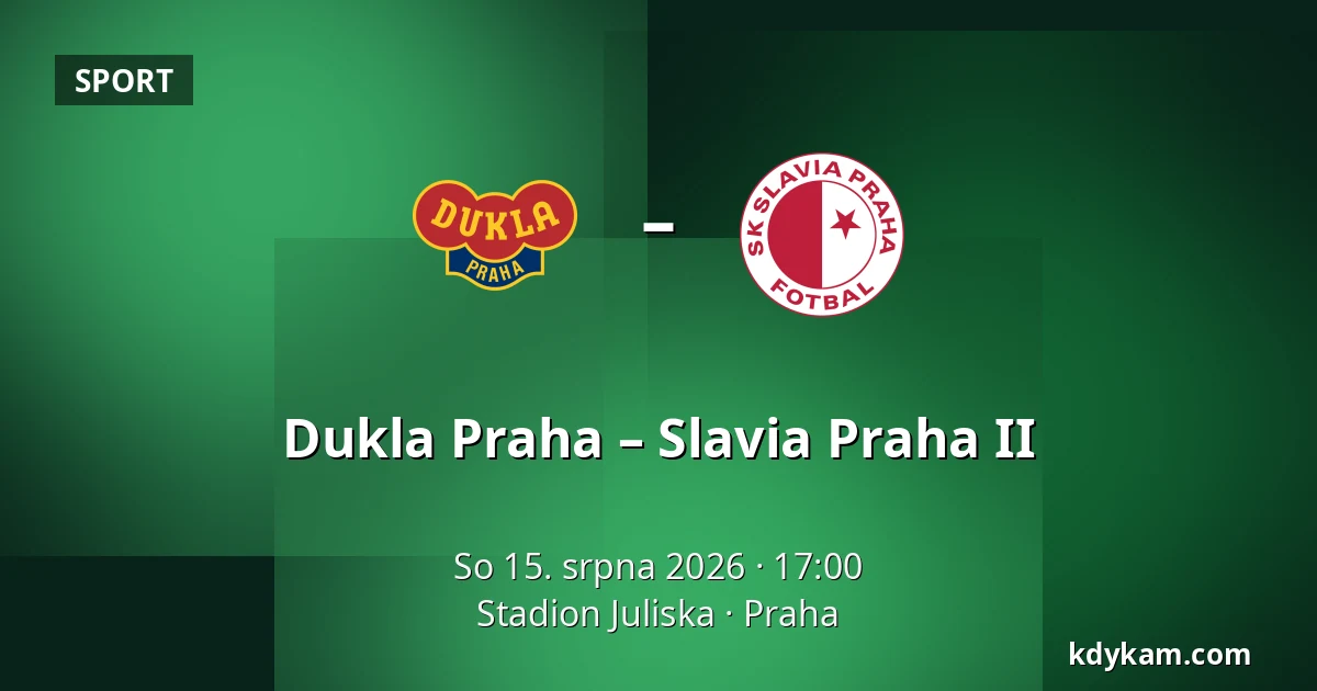 Dukla Praha – Slavia Praha II — Stadion Juliska, Praha